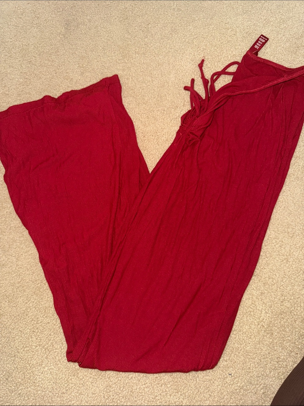 Skims EUC - ruched tie front - ribbed flare leggings. - Picture 2 of 3
